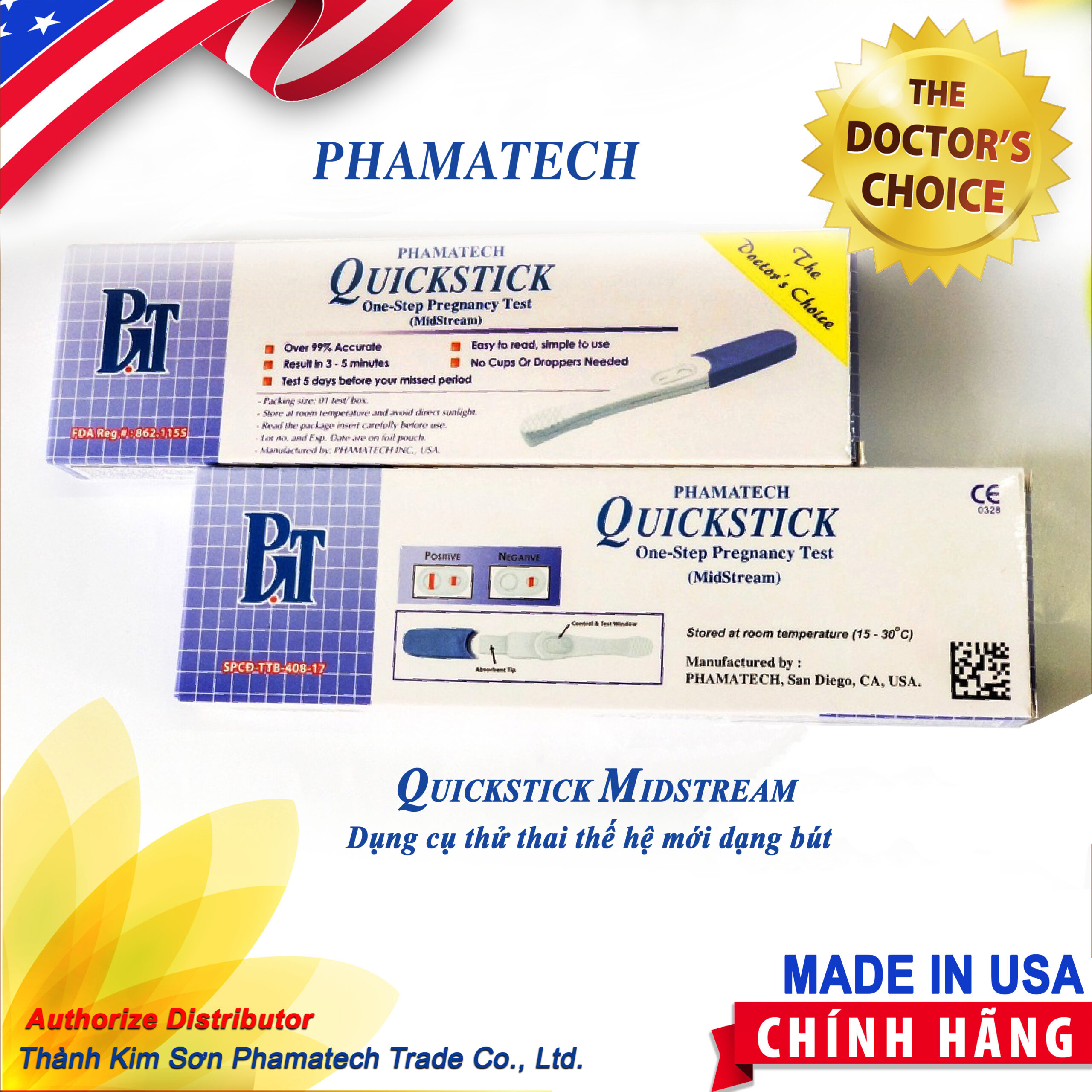 Quicktest Midstream QuickStick Midstream (Hàng mới về)- Thử thai nhanh thế hệ mới – TKS ...